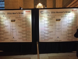 Credit: Carly Spilker '18. The Women's and Men's draw in the tournament. 