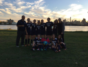 Picture of the Hewitt Varsity Soccer Team. Caitlin Doran is player #10. Photo Credit: The Hewitt Hawks Twitter page.