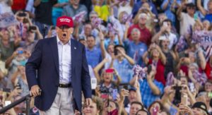 Trump energized his supporters at rallies with his hateful rhetoric Source: Politico