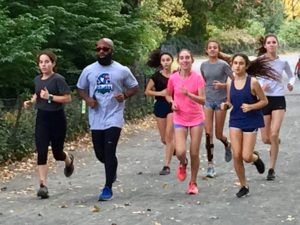 Credit: Chloe L. Varsity Cross Country Team practice