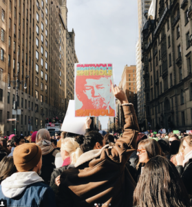 Credit: Taylor Sitomer Crowd of people in the NYC Women's March