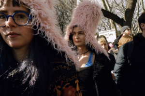 Credit: Vogue Magazine Mia V. ‘18 at the NYC Women’s March on Saturday that was featured in a Vogue article. 