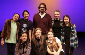 Denver and the cast of the Middle school Shakespeare performance